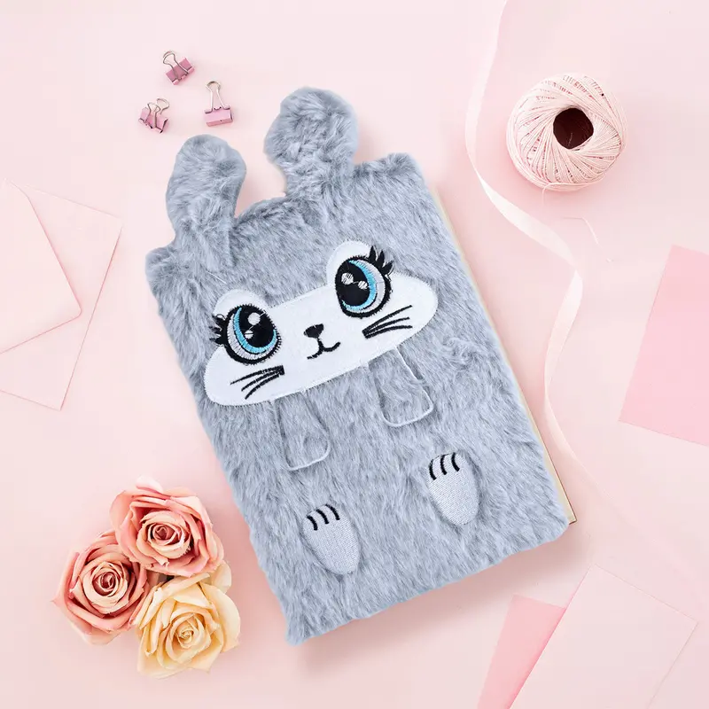 Libreta De Conejo Con Peluche Texturizada, 80 Páginas 1