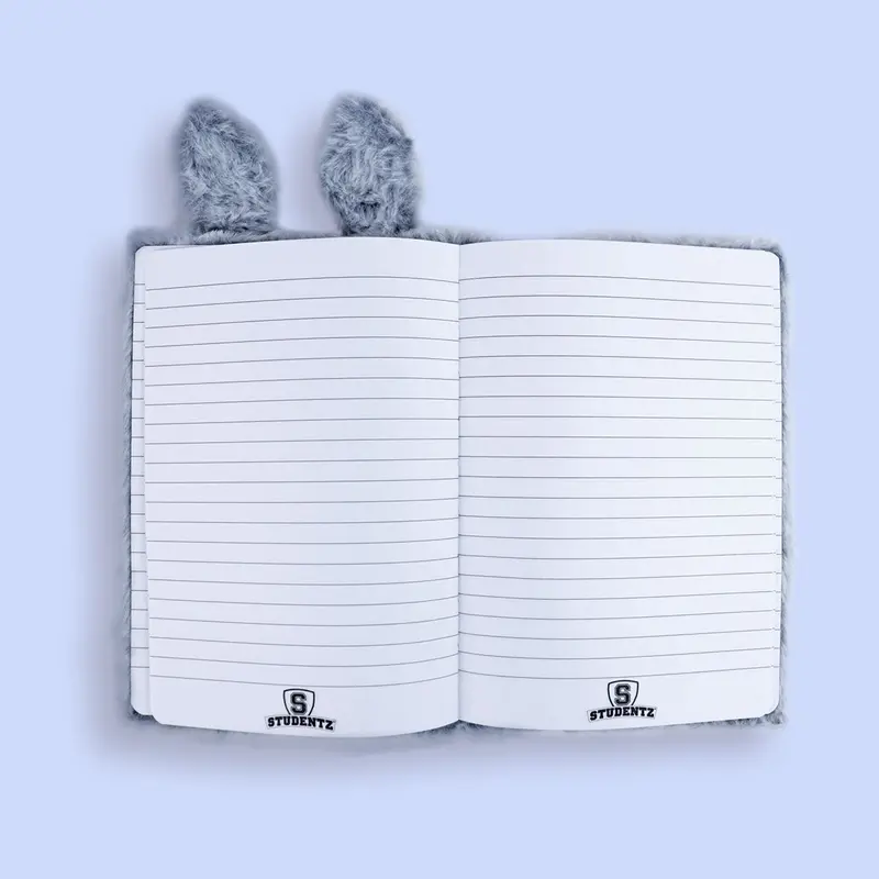 Libreta De Conejo Con Peluche Texturizada, 80 Páginas 2