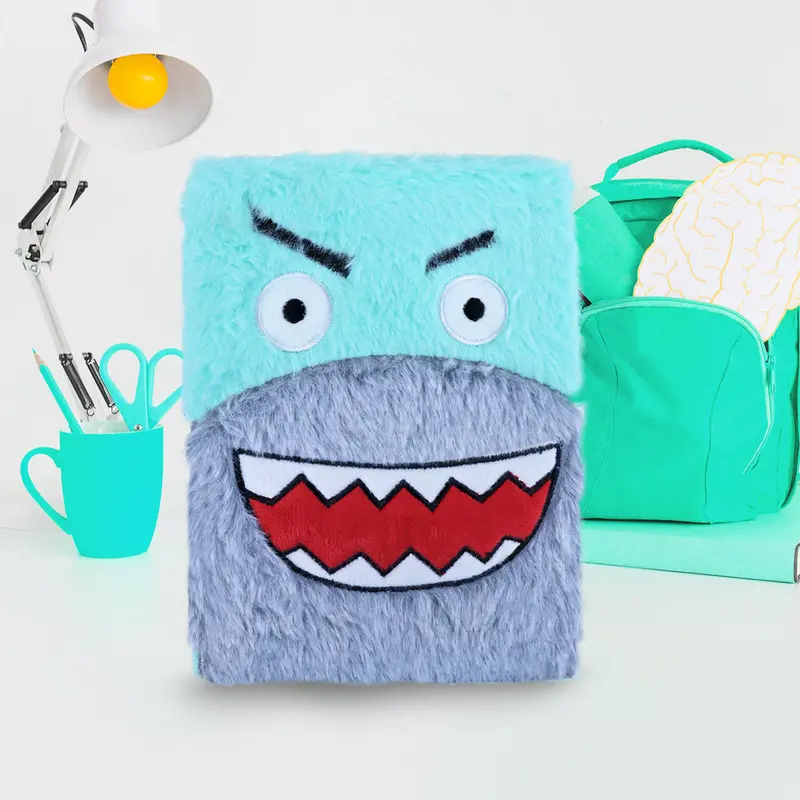 Libreta De Monstruo Con Textura De Peluche, 80 Páginas 1