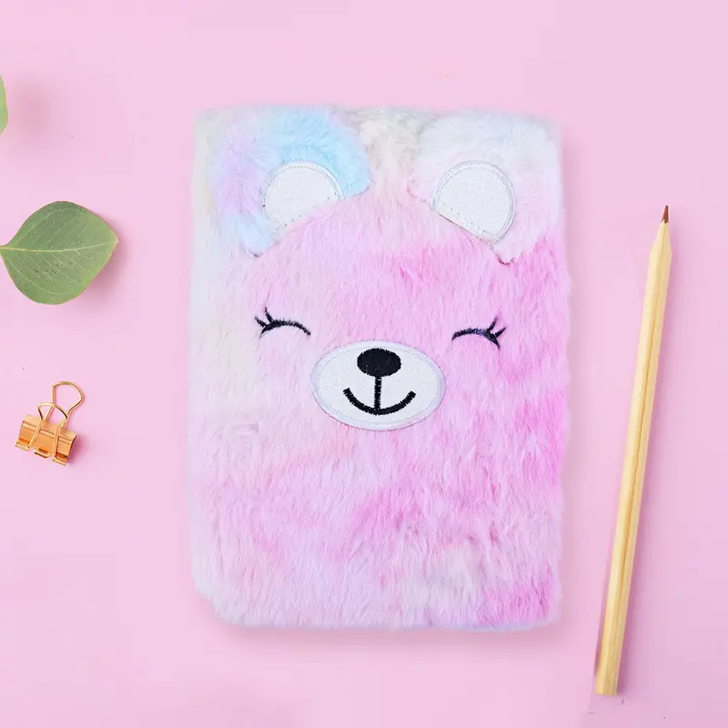 Libreta De Oso Con Textura De Peluche, 80 Páginas 1