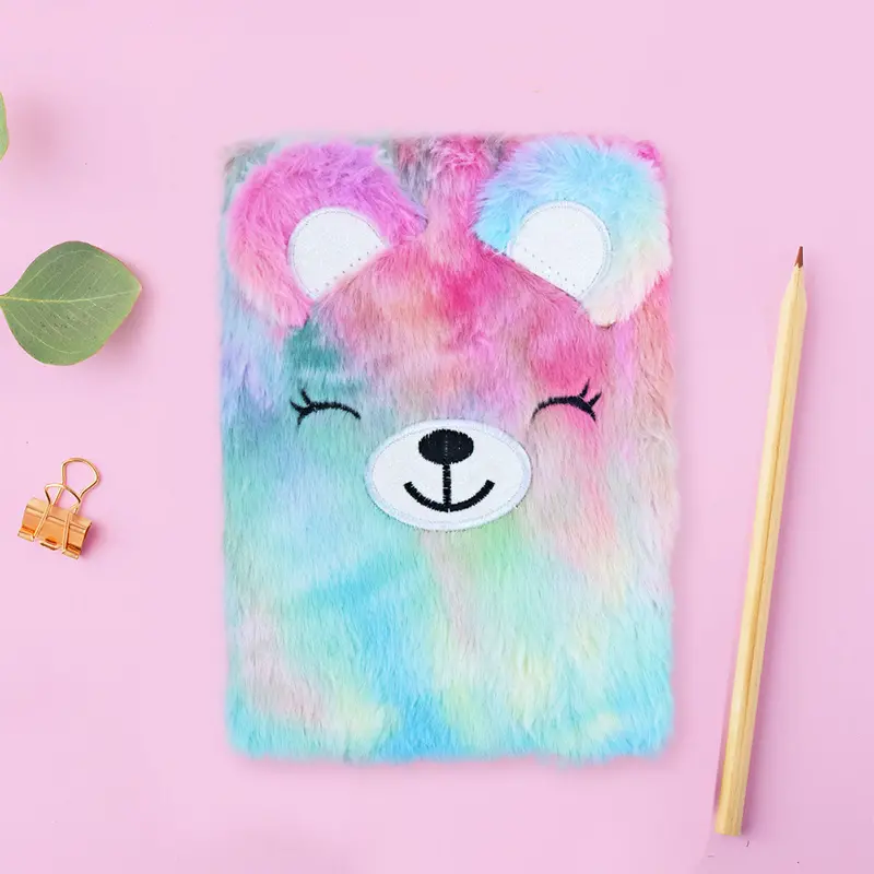 Libreta De Oso Con Textura De Peluche, 80 Páginas 1