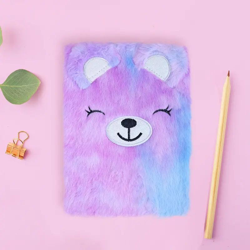 Libreta De Oso Con Textura De Peluche, 80 Páginas 1