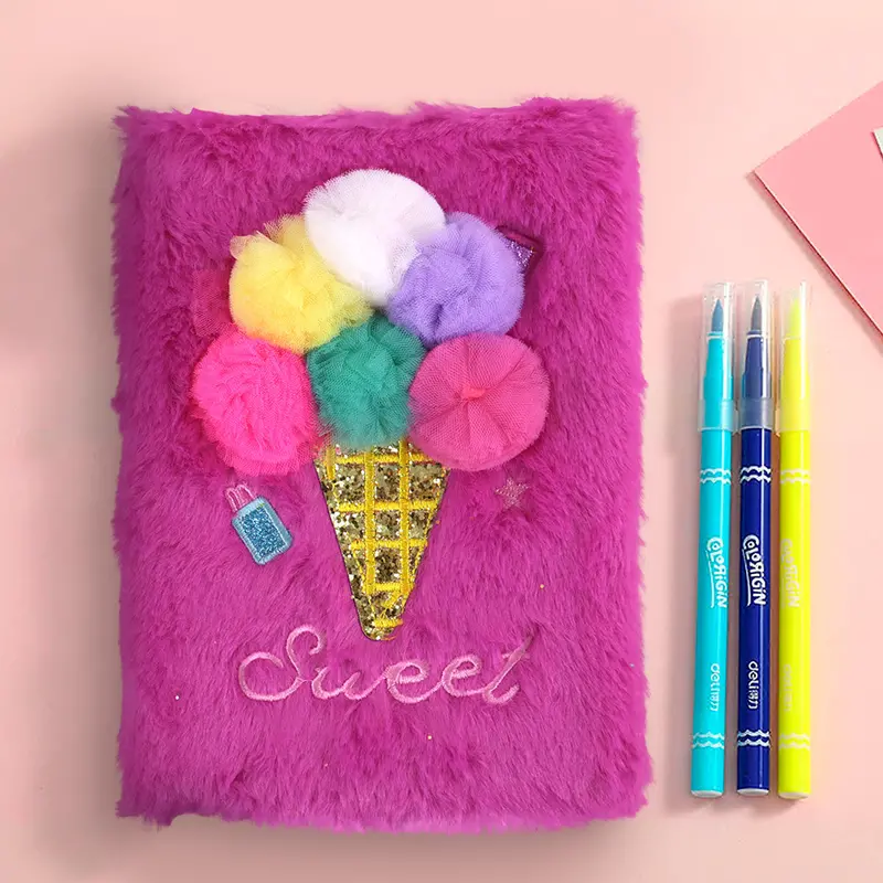 Libreta De Peluche Decorada, 80 Páginas. 1