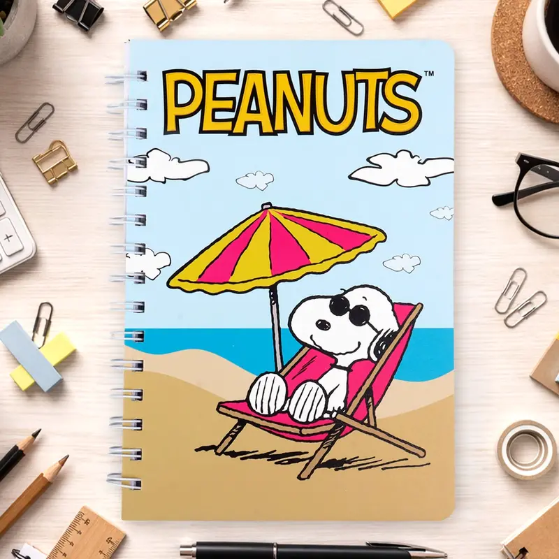 Libreta De Rayas, Peanuts, Diseño Playa 1