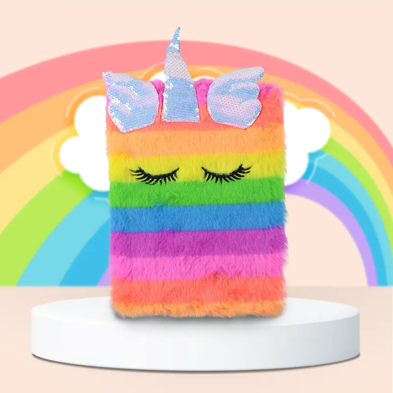 Libreta De Unicornio Color Arcoíris, 80 Páginas 1