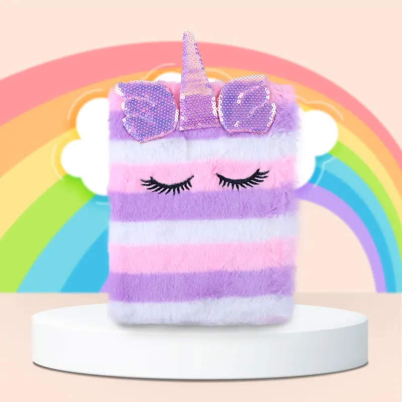 Libreta De Unicornio Textura De Peluche, 80 Páginas 1