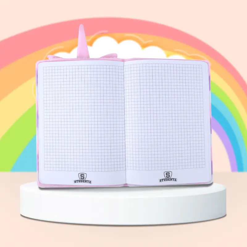 Libreta De Unicornio Textura De Peluche, 80 Páginas 2