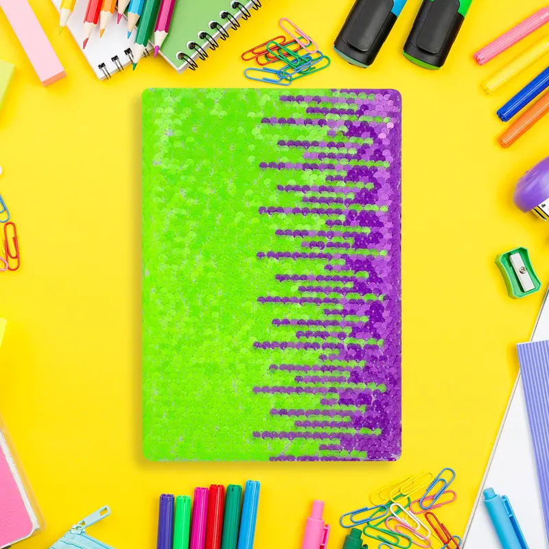 Libreta Lentejuelas 80H, 21X14cm 1