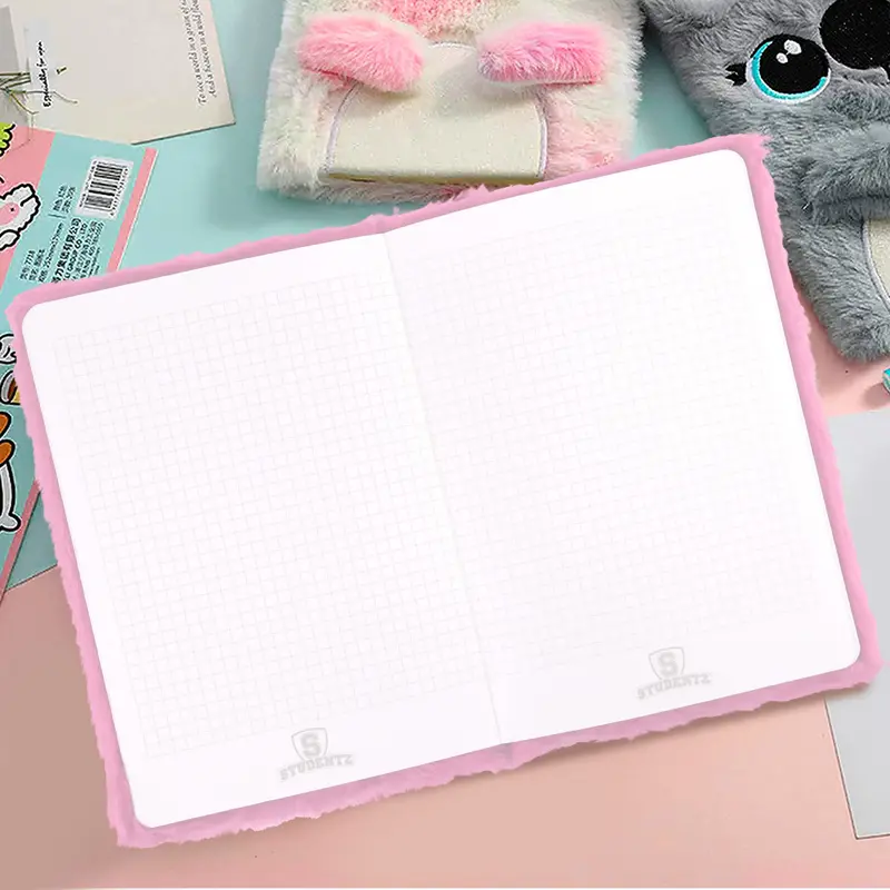 Libreta Llama De Peluche Color Rosa, 80 Páginas 2