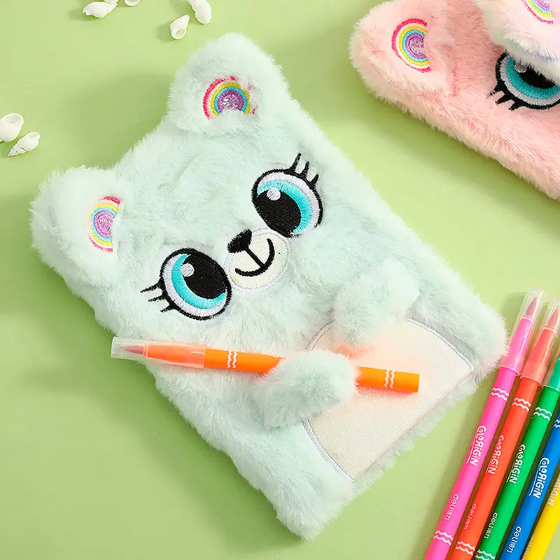 Libreta Oso De Peluche Color Pistache, 80 Páginas 1