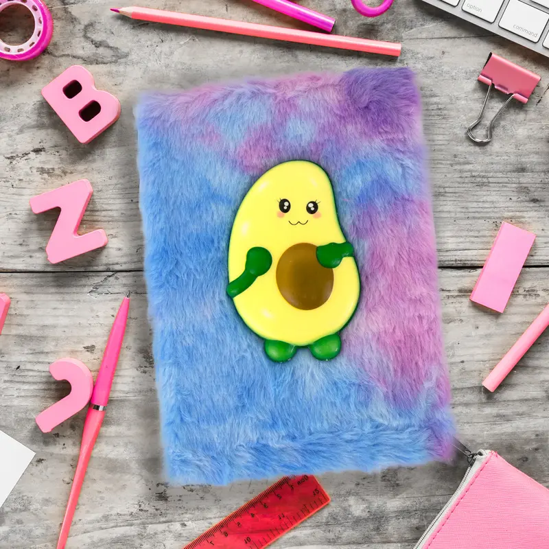 Libreta Peluche Aguacate Con Squishies 80H 1