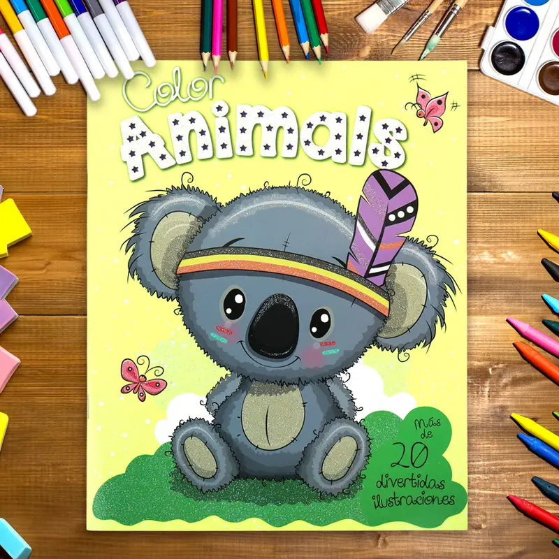 Libro Para Colorear, Animales 32 Pg. 1