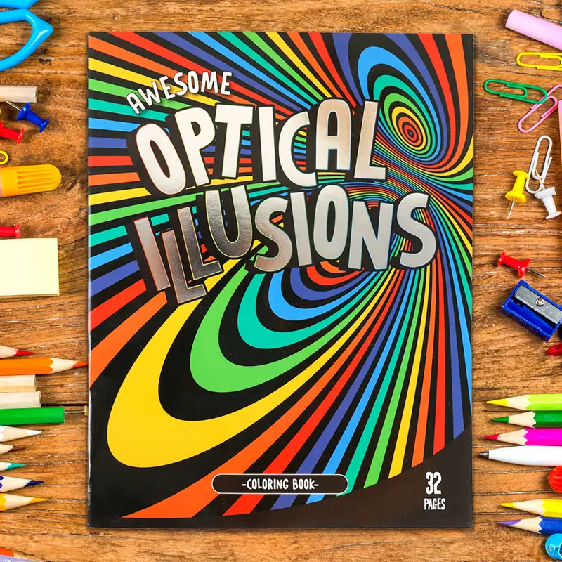 Libro Para Colorear, Awesome Optical Illusions 1