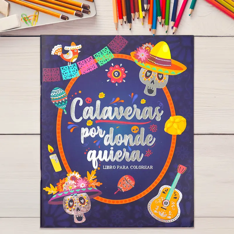 Libro Para Colorear "Calaveras Por Donde Quiera" 1