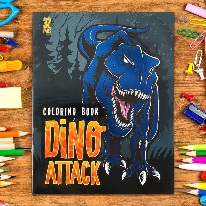 Libro Para Colorear, Dino Attack 1