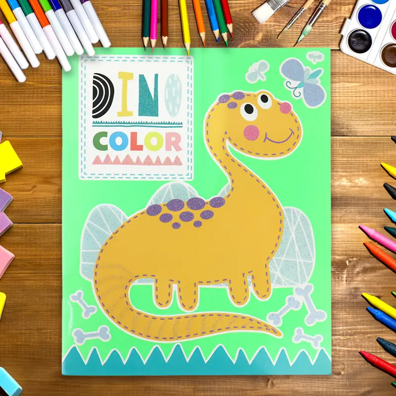 Libro Para Colorear, Dino Color Amarillo 32 Pg. 1