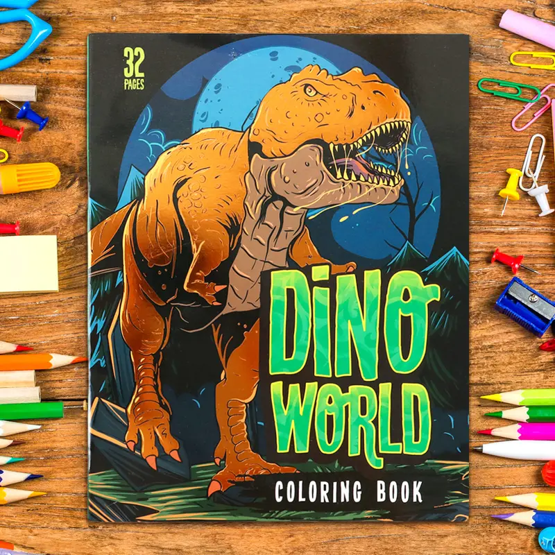 Libro Para Colorear, Dino World 1