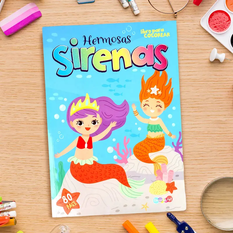 Libro Para Colorear, Hermosas Sirenas 1