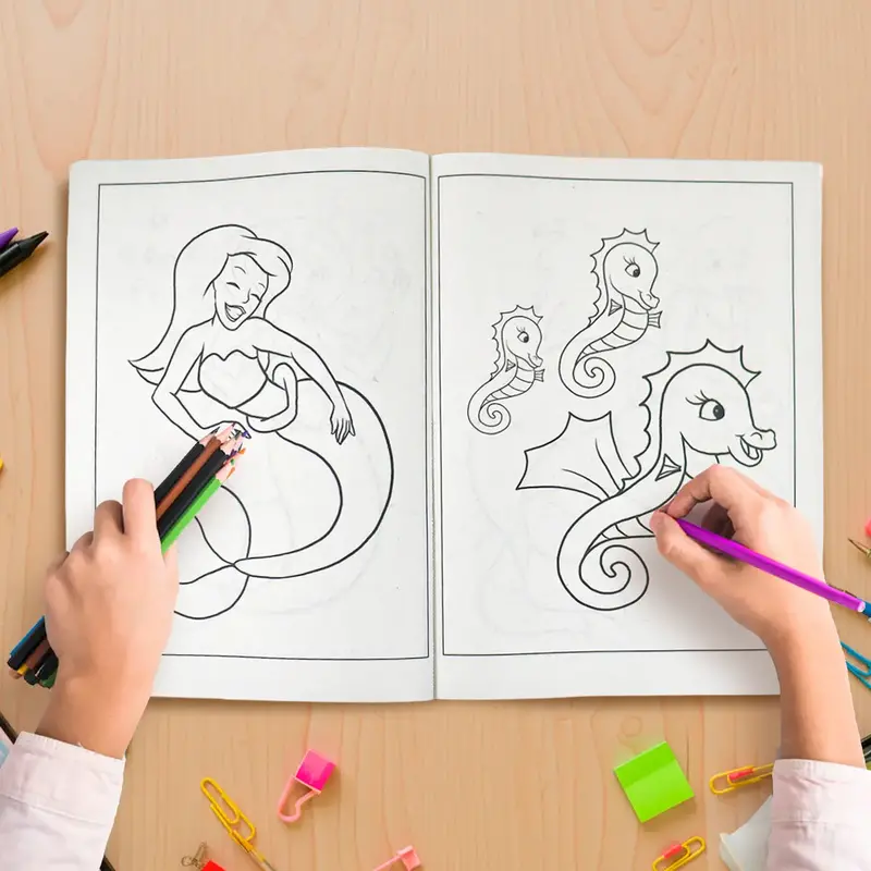 Libro Para Colorear, Hermosas Sirenas 2