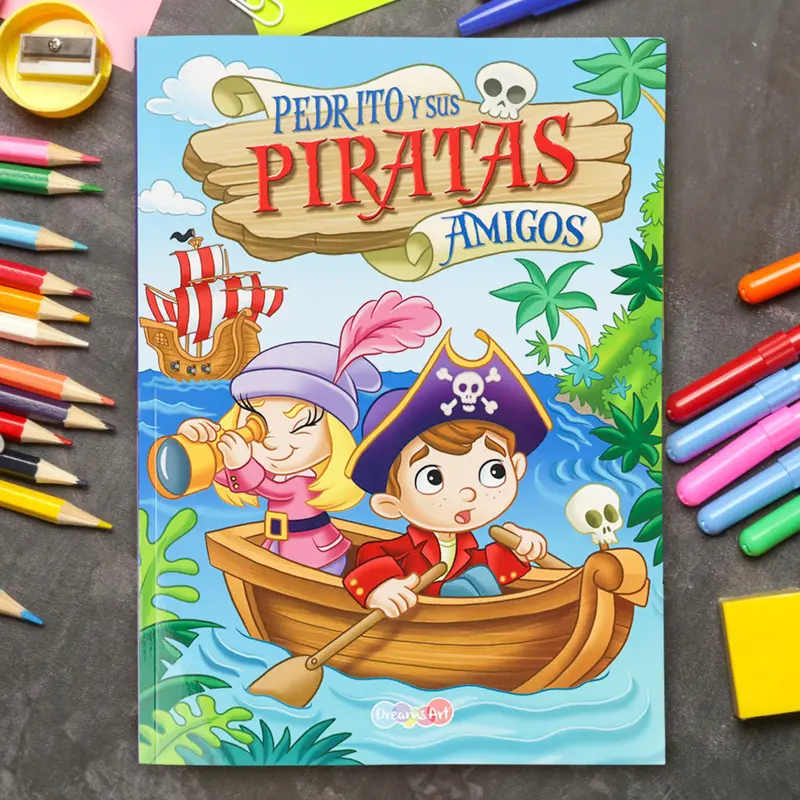 Libro Para Colorear, Pedrito Y Sus Piratas Amigos 1