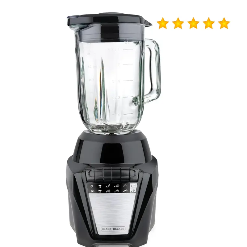 Licuadora Black&Decker Bl0876-1Bdla 8V Vidrio Negro* 1