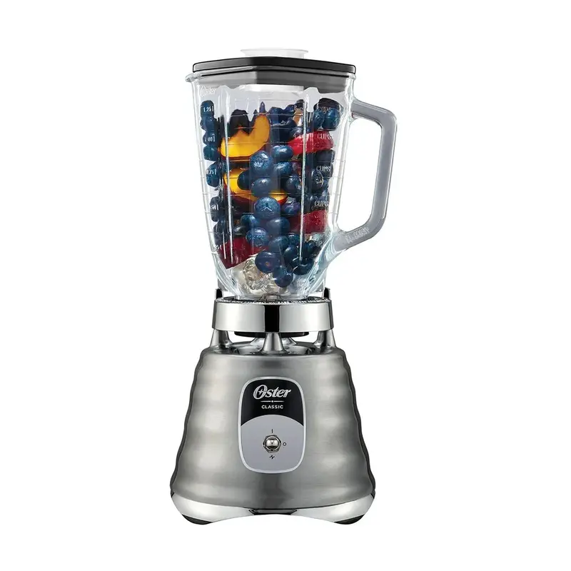 Licuadora Clásica Oster Vaso De Vidrio 1.25 Litros Gris Blst4127013 1