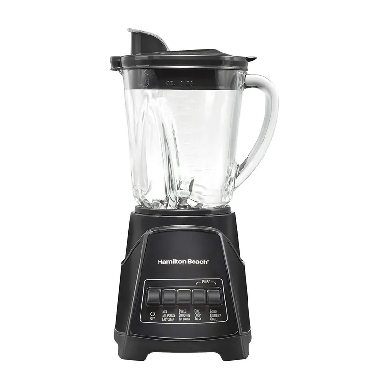 Licuadora Hamilton Beach Power Elite Vaso De Vidrio 1.1 Litros Negra 58146J 1