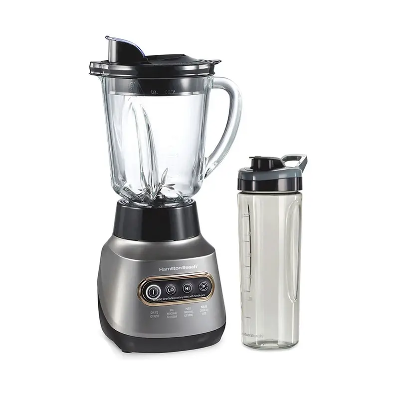 Licuadora Hamilton Beach Vaso De Vidrio 1.2 Litros Gris 58181J 2