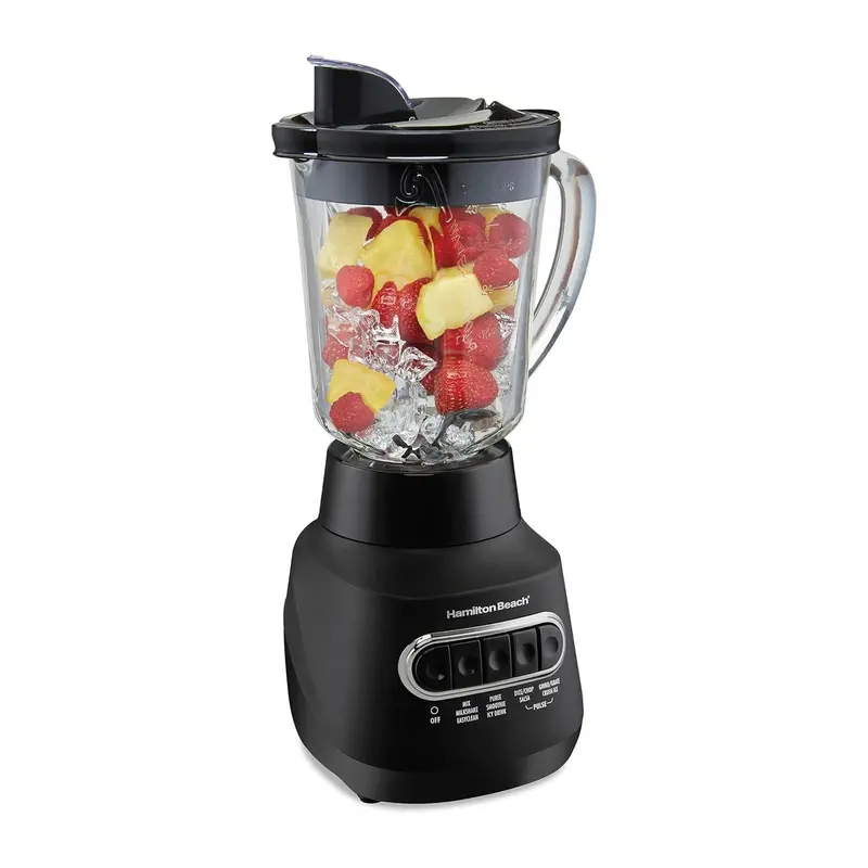 Licuadora Hamilton Beach Vaso De Vidrio 1.2 Litros Negra 58175J 2