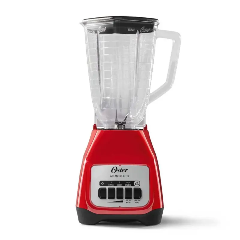 Licuadora Oster Mod. Blstkap-Rpb-013 Kaliman 2V. Teclas V/Plastico, Roja** 1