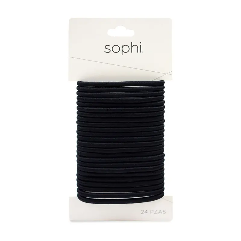 Ligas De Color Negro Para Cabello 1Pza 1