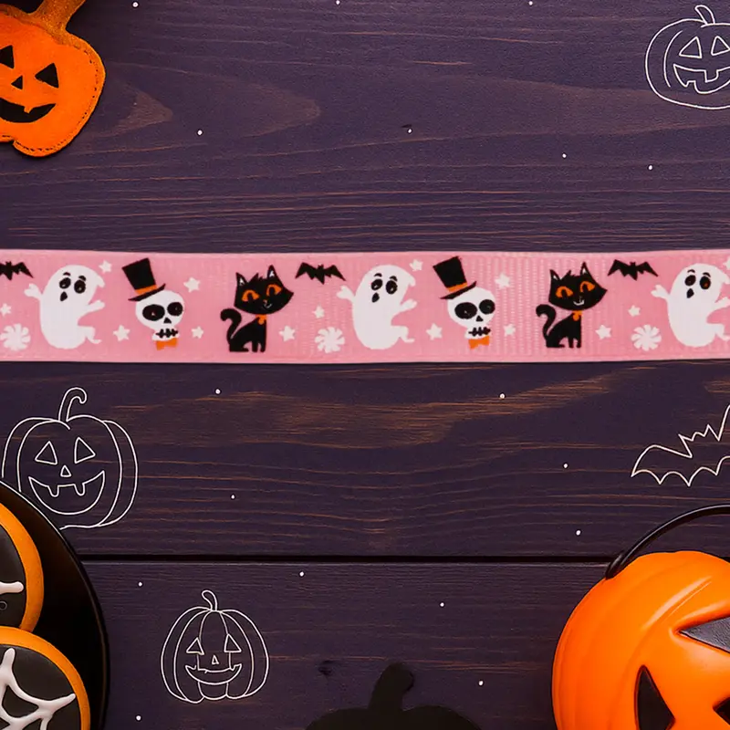 Listón, Halloween, Color Rosa 2