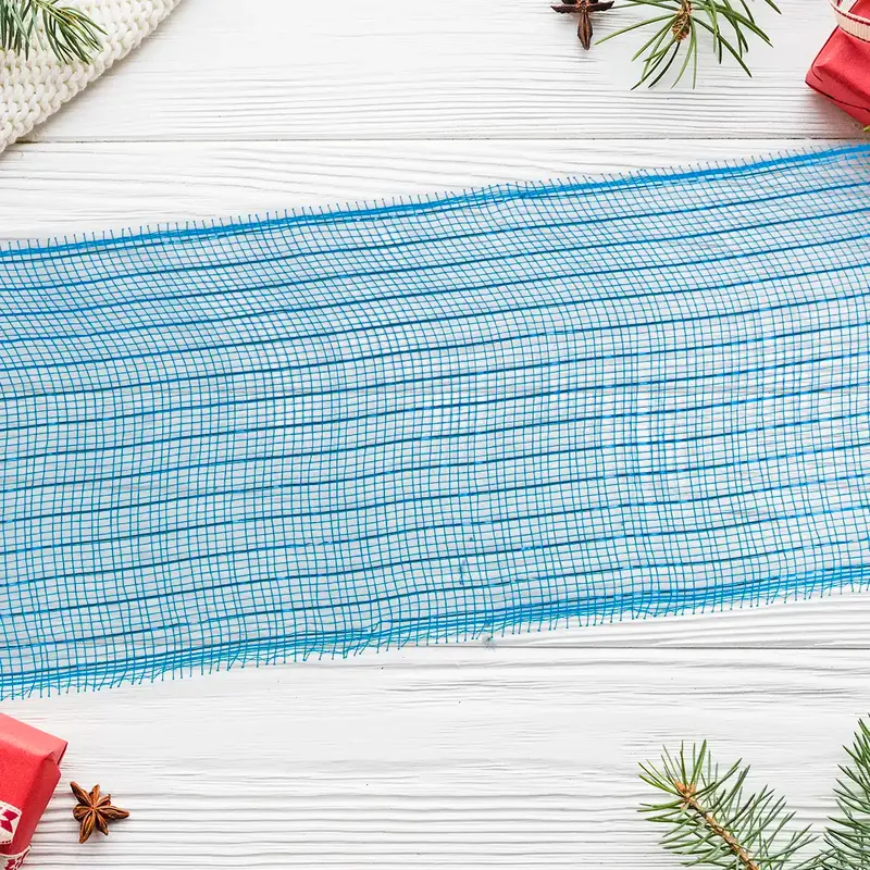 Listón Navideño Mesh, Color Azul 2