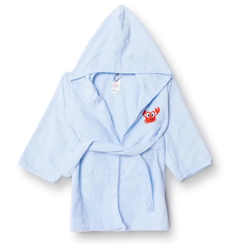 Little Dreams Boy Baby Bathrobe - Blue 1