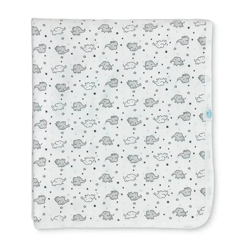 Little Dreams Boys Cotton Jersey Blankets - Ecru 1