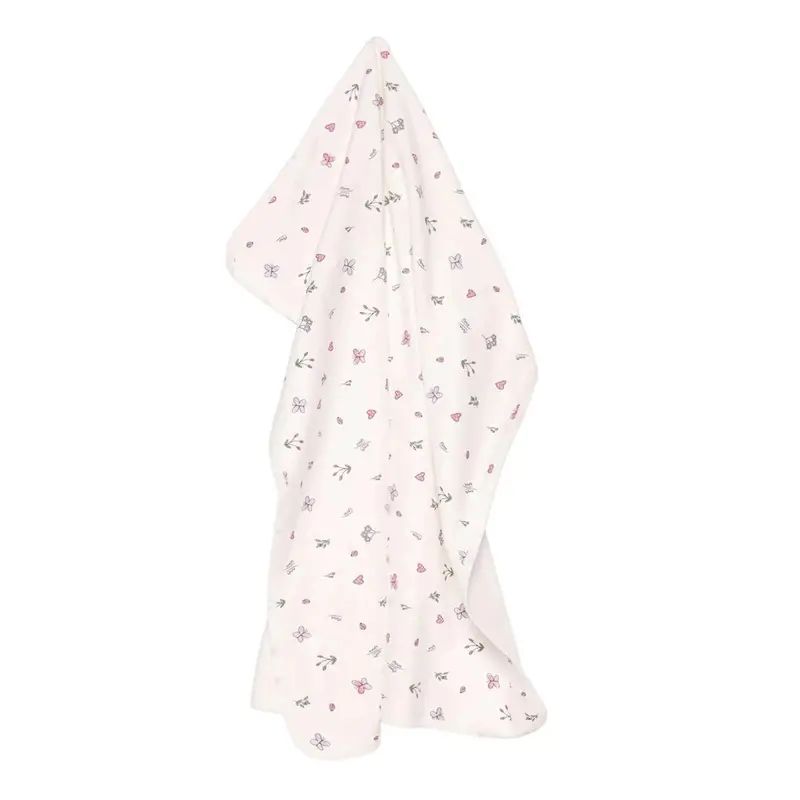 Little Dreams Girls Cotton Jersey Blankets - Ecru 1