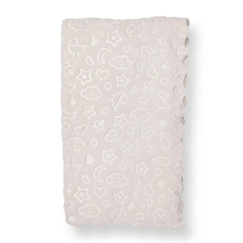 Little Dreams Unisex Plush Blankets - Ecru 1