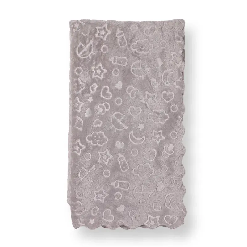 Little Dreams Unisex Plush Blankets - Grey 1