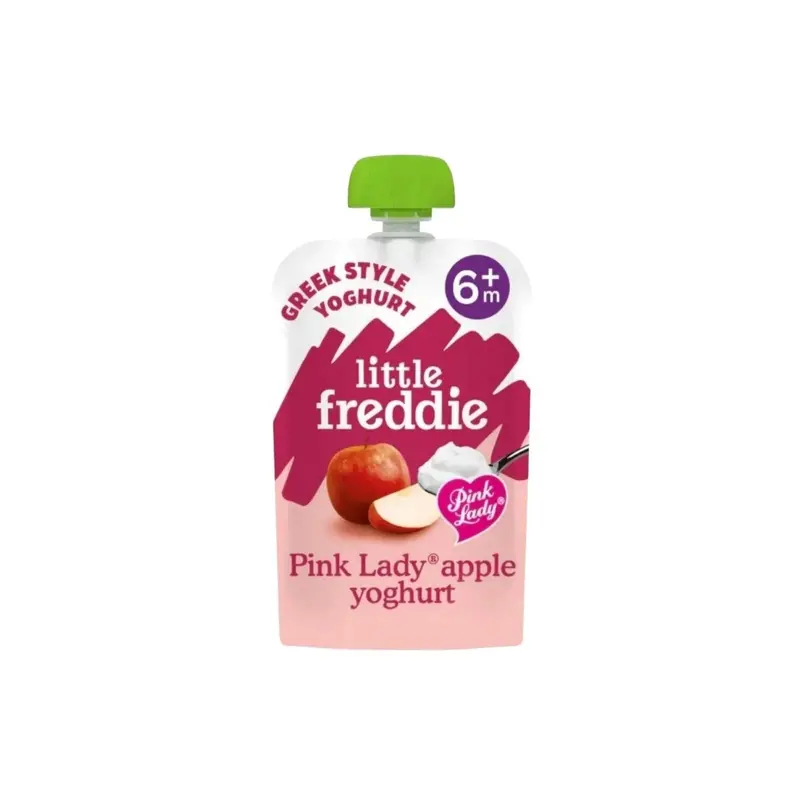 Little Freddie Organic Pink Lady Apple Greek Style Yoghurt Baby Food Pouch 6+ Months 100G 1
