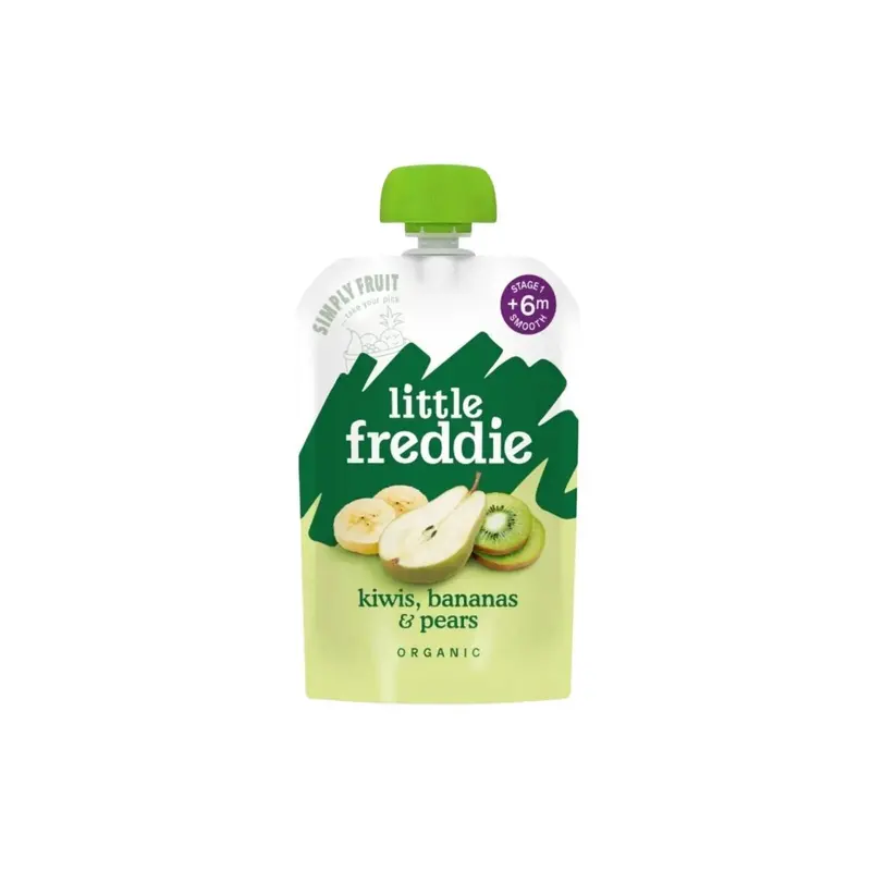 Little Freddie Organic Zesty Kiwis Bananas & Pear Baby Food Pouch 6+ Months 100G 1