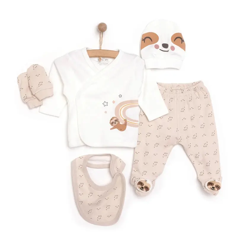Little Life Boy 5 Piece Newborn Set - Light Brown 1