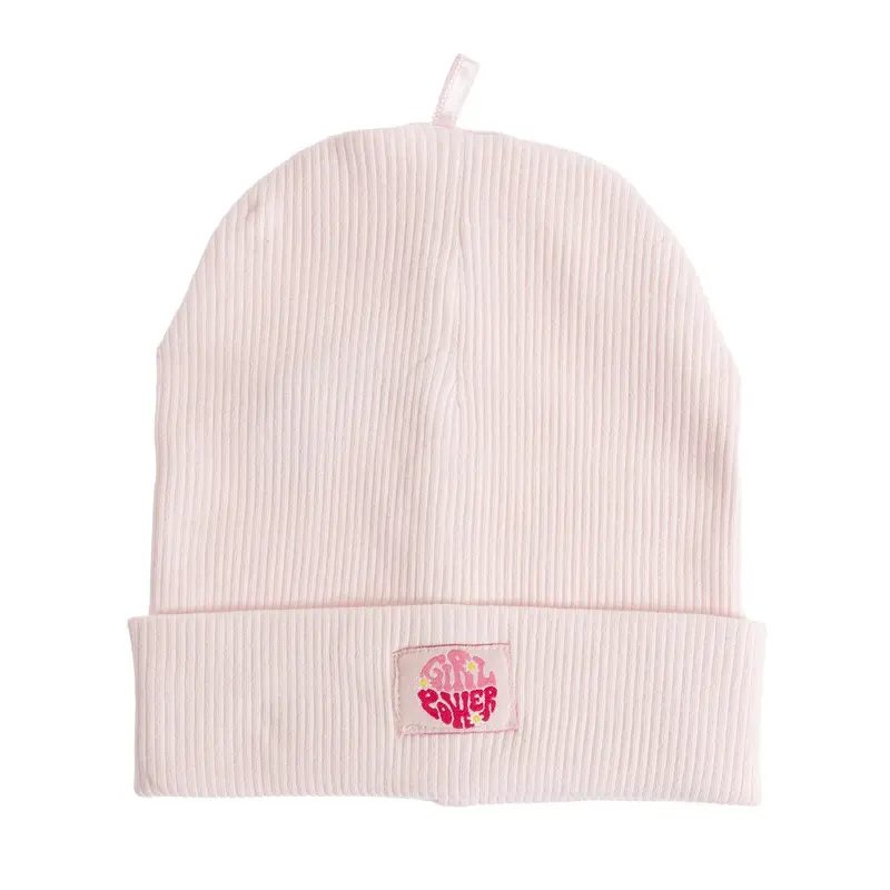 Little Plane Girl Beanie - Light Pink 1