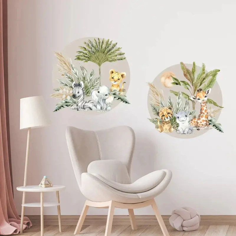 Live Vida Baby Safari Circle Wall Sticker 2 Pcs 2