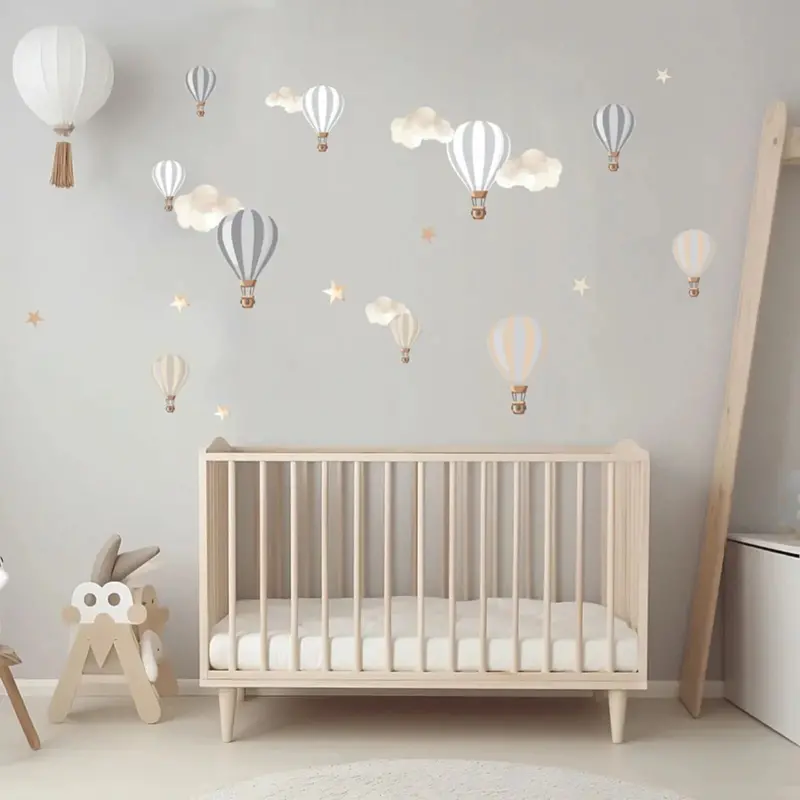 Live Vida Hot Air Balloons Wall Stickers A4 - Neutral 1