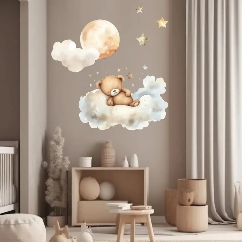 Live Vida Sleeping Bear Large Wall Art Sticker 1