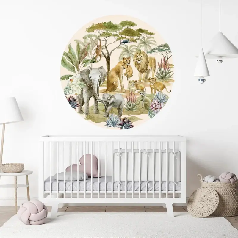 Live Vida Tropical Safari Circle Wall Sticker 1