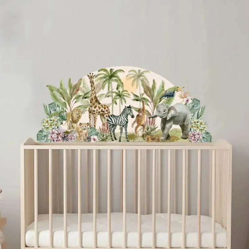Live Vida Tropical Safari Semi-Circle Wall Sticker 1