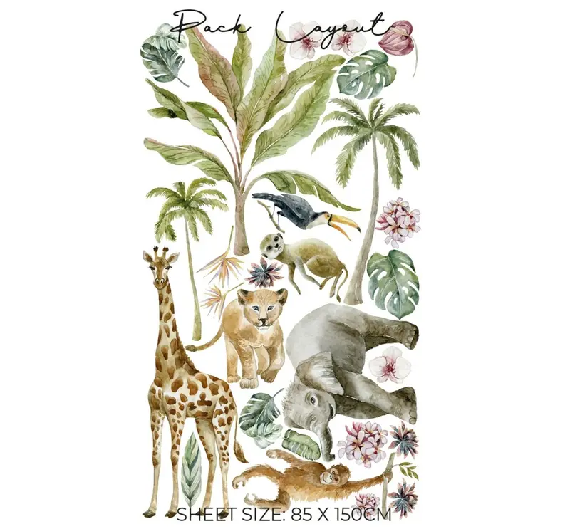 Live Vida Tropical Safari Semi-Circle Wall Sticker 1