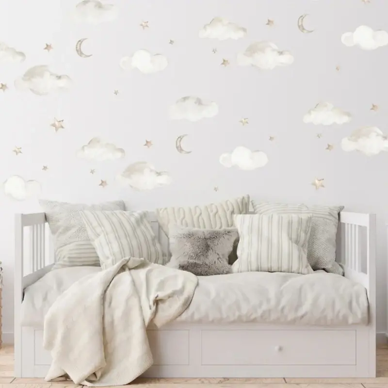 Live Vida Wall Stickers Cloud & Moon & Stars A4 1