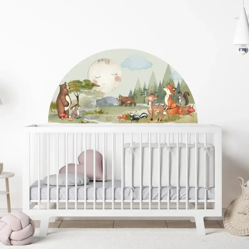 Live Vida Woodland Semi-Circle Wall Sticker 1